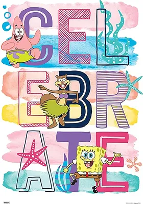 Produktbild von Spongebob Schwammkopf Poster Celebrate 61 x 91,5 cm