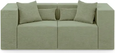 Produktbild von 2-Sitzer Sofa NOVA - Modulares Sofa fur Wohnzimmer, 208x105x76cm Grün