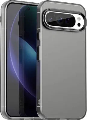 Produktbild von Handyhülle für Google Pixel 9 Pro XL Schlank Durchscheinend Matt Stoßfest Schutzhülle Schwarz