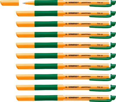 Image de 10x STABILO 1099/36 Stylo gel pointVisco®, 0,5 mm, vert