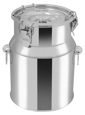 Produktbild von Milchkann, 5L Kapazität, auslaufsicheres Design, Silber