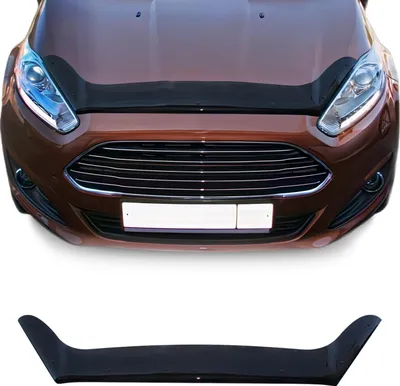 Image de Deflecteurs d'air capot de voiture pour Ford Fiesta 2013-2017 Acrylique Noir