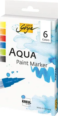 Produktbild von SOLO GOYA Aqua Paint Marker-Set, sortierte Farben, 6Stck.
