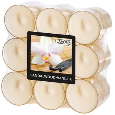 Produktbild von Gala Kerzen 030 631 9SV Duft-Teelicht Sandelwood, elfenbein (18er Pack)