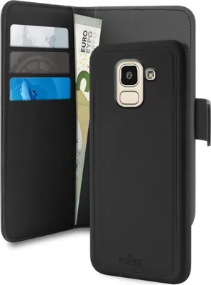 Immagine prodotto di Custodia in ecopelle nera per Samsung Galaxy J6