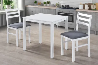 Obrázok produktu pre SEATTLE jedálenský set 2+1, biela/šedá