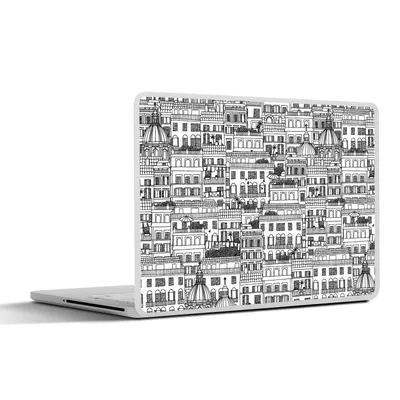 Produktbild von MuchoWow® Laptop Aufkleber Sticker Cover Muster - Italien - Haus 25x18 cm - Laptop-Deko