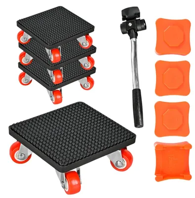 Produktbild von Möbelroller Möbelheber Transportroller - 9-teilig - 500 kg - 360 Grad drehbar - 32 cm Hebeheber