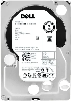 Produktbild von Festplatte Dell 3TB WD3000FYYX  7200Rpm Sata II 3,5" Zoll 0J2W28