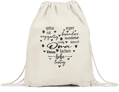 Produktbild von Oma Unschlagbare Großmutter Turnbeutel Gymsack Beste Oma der Welt Muttertag Geschenk