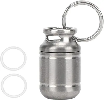 Produktbild von Taschenfach - Handyschmuck - Wasserfest - Titanlegierung - Leichtgewicht - Schlüsselanhänger - Medikamentenhalter