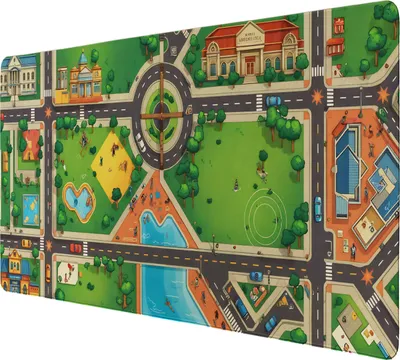 Produktbild von Straßenkarte Stadt Schreibtischunterlage 89x40cm XXL Mauspad Lernspaß Kinder