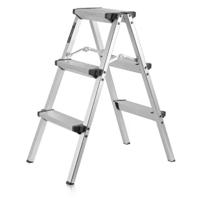 Produktbild von STAHLWERK Drabina aluminiowa ALT-150 ST do 150 kg, 3 stopnie, wysokosc stania 72 cm