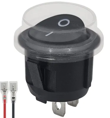 Produktbild von ProRide Wippschalter ON/OFF KCD2-202 2-polig, rund 20 mm, Schwarz