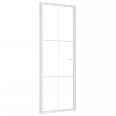 Obrázok produktu pre interiérové dvere vidaXL 76x201,5 cm Biele ESG sklo a hliník