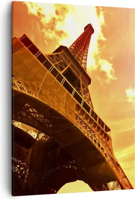 Produktbild von Bild auf Leinwand - Leinwandbild - Einteilig - Eiffelturm Paris Stadt Bau - 50x70cm - Wand Bild - Wanddeko - Wandbilder - Leinwanddruck - Wanddekoration - Leinwand bilder - Wandbild - PA50x70-0501