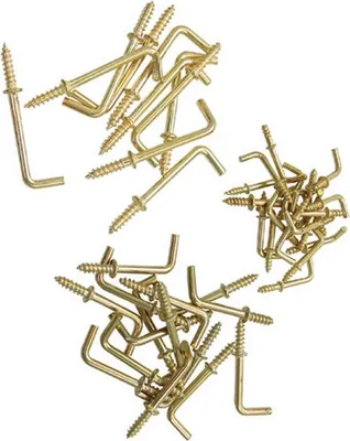 Produktbild von Tooltech 60110 Schraubhaken kantig 45 teilig - vermessingt