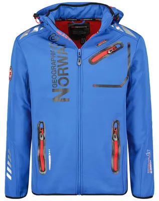 Produktbild von Geographical Norway ROYAUTE Men Softshell Jacke Herren Wasserdicht Kapuze Outdoor Windjacke Brandiing- Production
