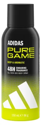 Productafbeelding van Adidas Pure Game Deodorant Spray, 48 uur bescherming, voor mannen, 150 ml