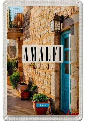 Produktbild von Blechschild Reise 20x30cm Amalfi Italy Urlaub Reiseland