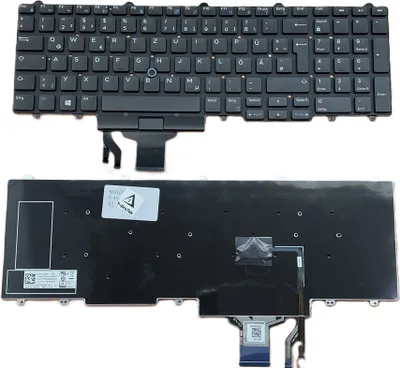 Zdjęcie produktu dla Klawiatura GERMAN czarna z Trackpointem kompatybilna z Dell Latitude 15 E5550-9417