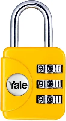 Produktbild von Vorhängeschloss Yale YP1/28/121/1, Reise, mit Zahlenkombination, gelb