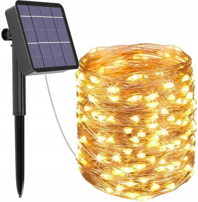 Produktbild von Gartenlampen Draht Solargirlande 200 Led