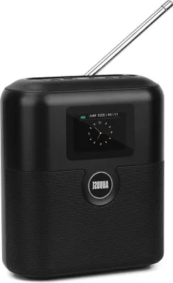 Obrázek produktu pro Přenosné rádio DAB+ s Bluetooth a dvojitým budíkem, černé, 60 předvoleb