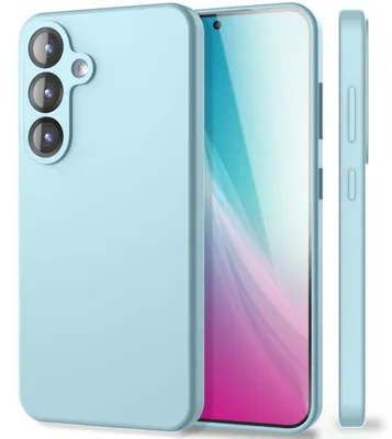 Produktbild von NALIA Silikonhülle für Samsung Galaxy S25 – Kameraschutz & Innenfutter – PHOENIX (Soft-Touch Case) – Marke aus Berlin – Eisblau