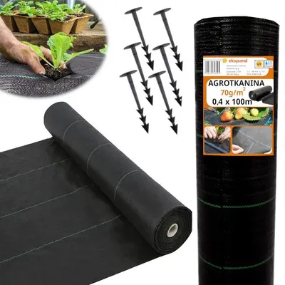 Produktbild von Unkrautfolie - Gartenvlies 0,4x100m - Bodenfolie 70g - Unkrautschutz - Pflanzenschutzfolie - UV-beständige Folie