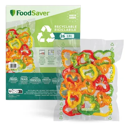 Obrázek produktu pro Sada 26 opakovaně použitelných, recyklovatelných termotašek 3,78 l / 36 x 28 cm – Foodsaver
