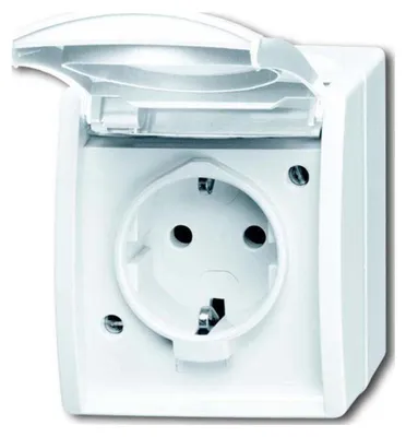 Obrázok produktu pre Busch-Jaeger 2083-0-0831, CEE 7/3, 2P+E, Biela, IP44, 250 V, 16 A