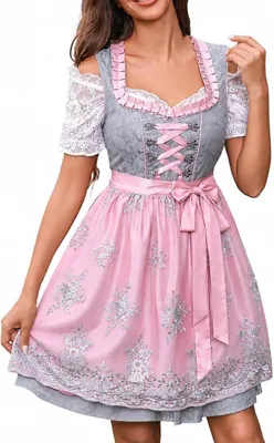 Produktbild von Dirndl-Midi-Kleid im traditionellen Stil für Damen