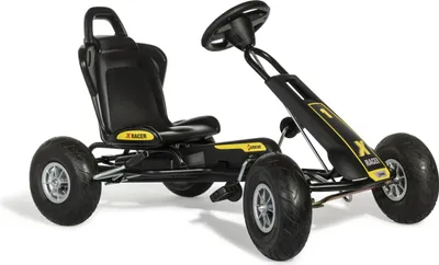 Immagine prodotto di Ferbedo Go Kart AT X-Racer Gokart Kart schwarz mit Soundlenkrad Luftbereifung