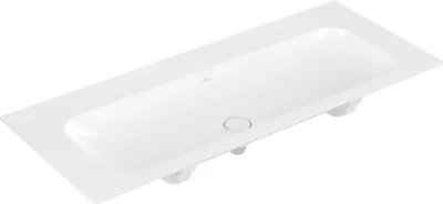 Zdjęcie produktu dla Villeroy&Boch Finion 1200x500mm o Otwór na baterię bez przelewu Kątowy kamień Biały CeramicPlus, 4164C3RW