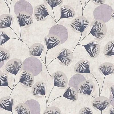 Produktbild von Profhome 791512-GU Landhaus Tapete Floral grau violett-blau weiß blau 5,33 m2