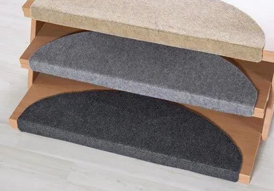 Produktbild von Treppenmatten Set von 15 - Pflegeleicht und Rutschfest - Grau 23 x 65 cm