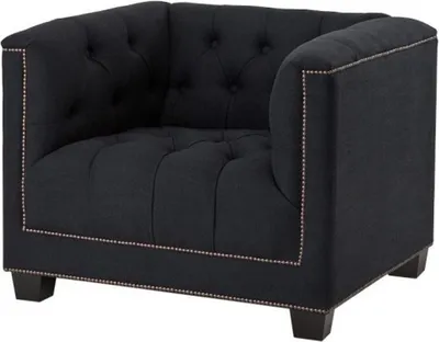 Produktbild von Casa Padrino Luxus Designer Hotel Sessel Schwarz - Luxus Hotel Möbel