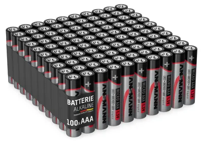 Zdjęcie produktu dla ANSMANN 1521-0039 Bateria alkaliczna ANSMANN, Micro AAA, opakowanie 100 szt