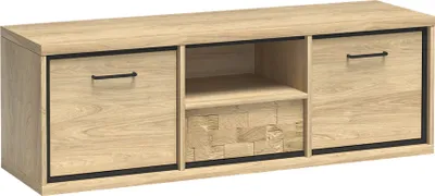 Produktbild von TV Lowboard 139 cm, Eiche mit strukturierter Schubkastenblende MEGARA-161