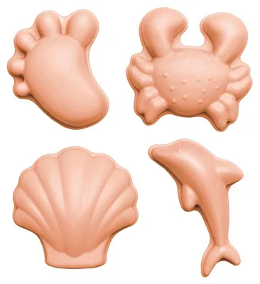 Produktbild von Scrunch Sandformen Spielzeug Silikon Pfirsich Farbe Strand