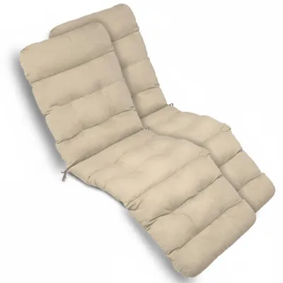 Produktbild von Beautissu 2X Bequeme Liegenauflage Deckchair, 200x50x8 cm, Natur