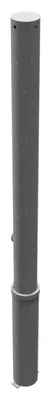 Produktbild von Schake Absperrpfosten herausnehmbar aus Stahlrohr verzinkt Ø76x2,9mm mit Dreikantverschluss und Stahlkappe 900mm Überflur