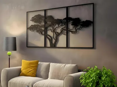 Produktbild von VAILLA Wanddekoration aus Holz Lebensbaum 15, 141x78 cm, für die Küche
