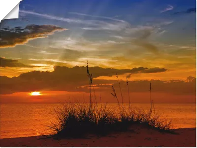 Produktbild von ARTland Poster Herrlicher Sonnenuntergang Größe: 80x60 cm