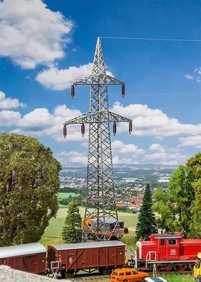 Produktbild von Faller 130898 - 1/87 / H0 2 Freileitungsmasten (110 kV) - Neu