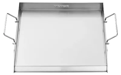 Zdjęcie produktu dla Płyta grillowa stalowa 44x37cm uniwersalna z uchwytem do BBQ i biwaku