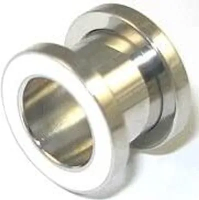 Produktbild von Ohr Flesh Tunnel Stahl Tunnel Piercing Screw On Motiv Weiss - 8mm