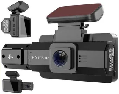 Obrázek produktu pro Autokamera s 3palcovým displejem, HD kamera s rozlišením 1080p a duálním objektivem pro záznam z jízdy, přední a zadní kamera, skrytá autokamera