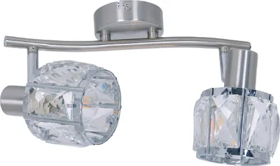 Produktbild von Näve Leuchten Spot JOSEFA mit Spot JOSEFA mit Spots - 2er-LED-Spot "JOSEFA" E14 Filament, Strahler im Retro Style, aus Metall und Glas in stahl-blank, 28 x 8 x 8 cm, E14-Fassung